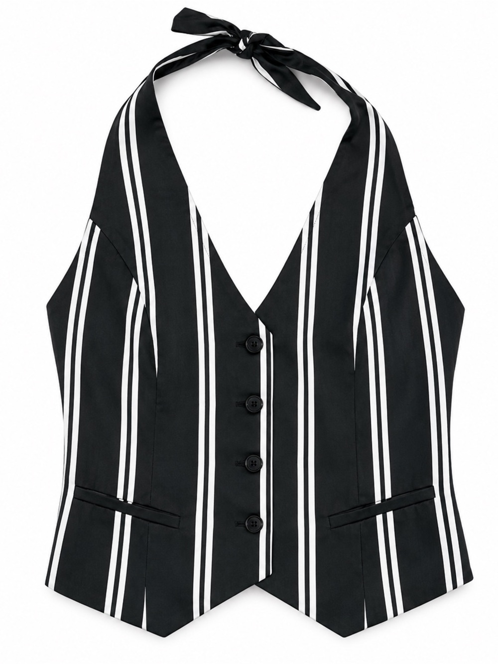 Mango (MNG) Black Satin Label Jacket Lining
